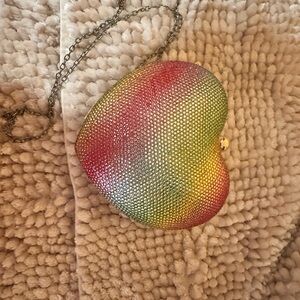 Heart-Shaped Rainbow Clutch